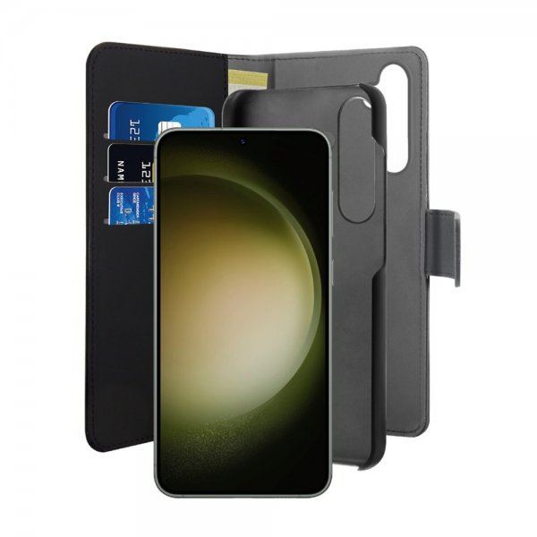 Samsung Galaxy S24 Plus Fodral Wallet Detachable 2 in 1 Svart