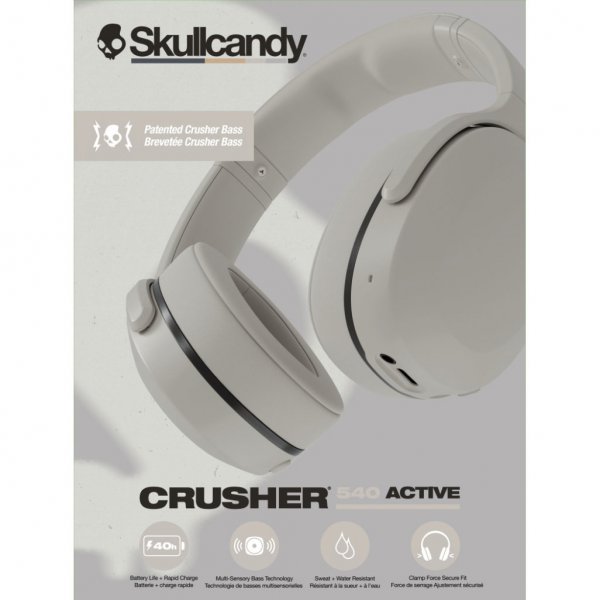 Trådlösa Hörlurar Crusher 540 Active Over-Ear Concrete Grey