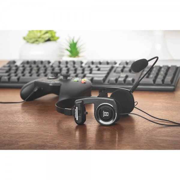 Hörlurar PortaPro Communication Headset On-Ear Mic Svart