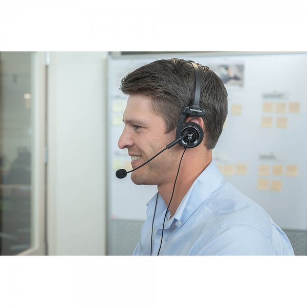 Hörlurar PortaPro Communication Headset On-Ear Mic Svart