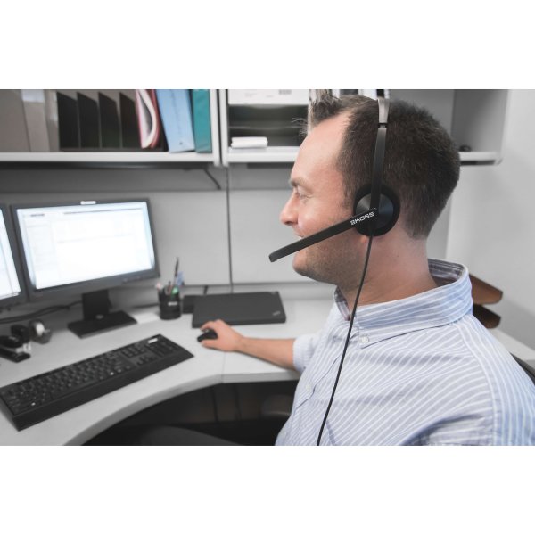 Headset CS200-USB On-Ear Mic Svart