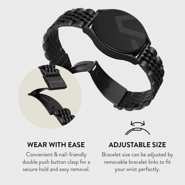 Samsung Galaxy Watch 20mm Armband Metal Svart