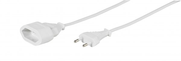 Euro Strömförlängningskabel 3m Vit