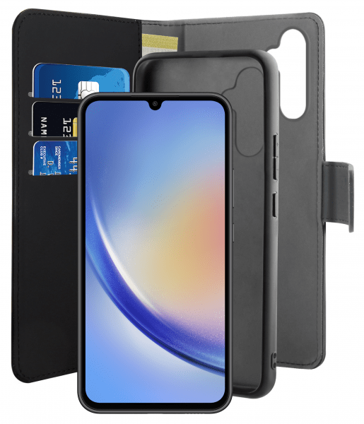 Samsung Galaxy A34 5G Fodral Wallet Detachable 2 in 1 Svart