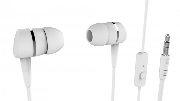Hörlurar SmartSound In-Ear Plugin Headset 3.5mm Vit
