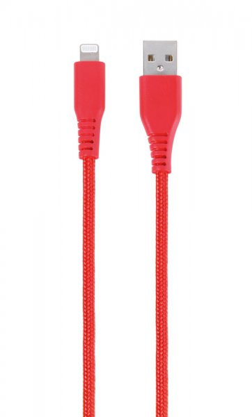 Kabel Longlife Braided USB-A/Lightning 2.5m Röd