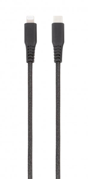 Kabel Longlife Braided USB-C/Lightning 1.5m Svart