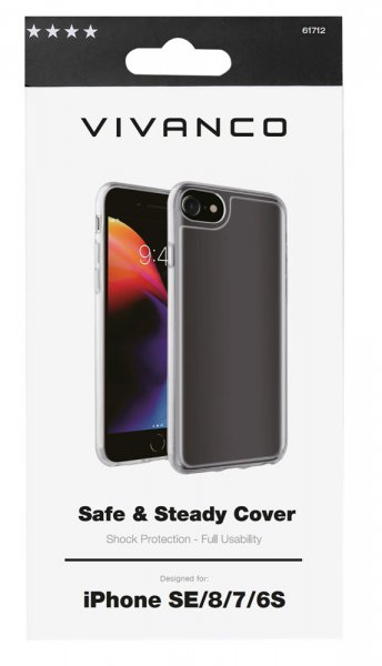 iPhone 6/6S/7/8/SE Skal Safe & Steady Transparent