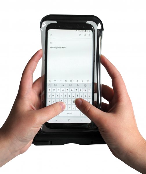 6.7" Smartphone Beach Bag Vattentätt Fodral IPX8 Svart