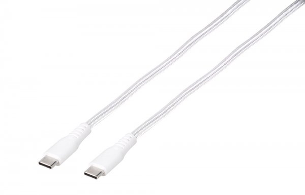 Kabel Longlife Braided USB-C/USB-C 1.5m Vit
