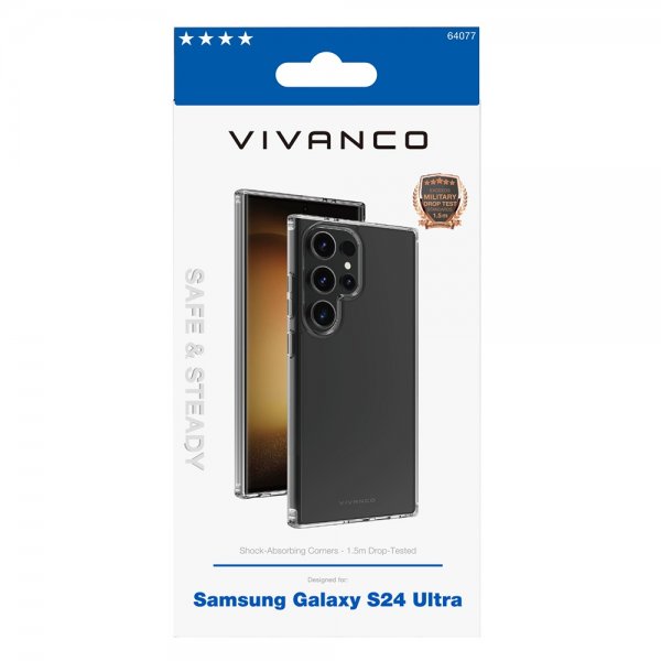 Samsung Galaxy S24 Ultra Skal Safe & Steady Transparent