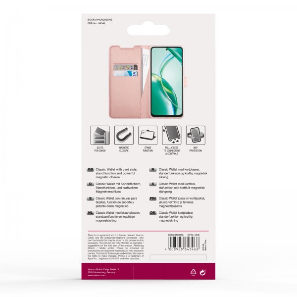 Honor 200 Smart Fodral Classic Wallet Roseguld