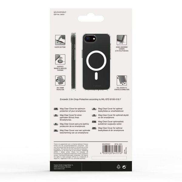 iPhone 16e/17e Skal Mag Clear Transparent
