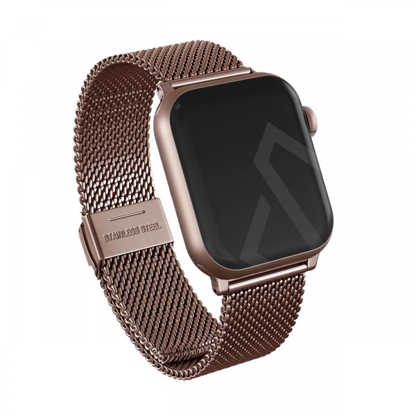 Apple Watch 44/45/46mm/Ultra 49mm Armband Mesh Elegance Roseguld