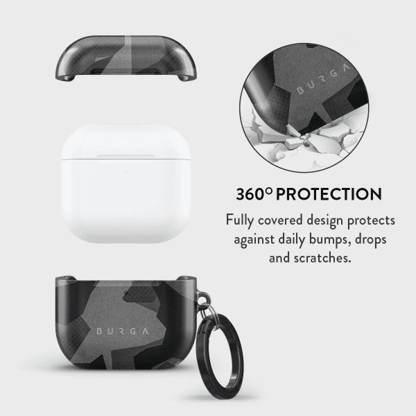 AirPods 4 Skal Design Night Black Camo