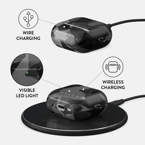 AirPods 4 Skal Design Night Black Camo