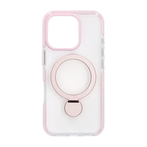 iPhone 16 Pro Max Skal Ringstativ MagSafe Rosa
