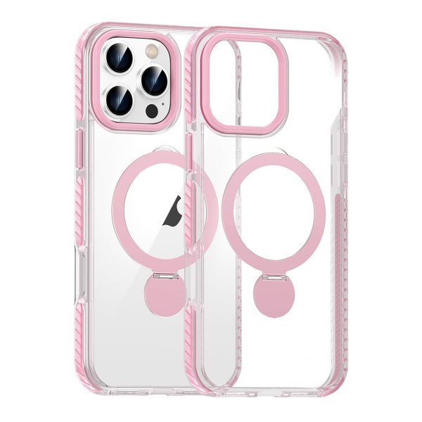 iPhone 16 Pro Skal Ringstativ MagSafe Rosa