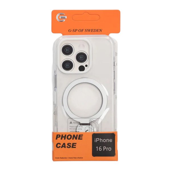 iPhone 16 Pro Skal Ringstativ MagSafe Transparent