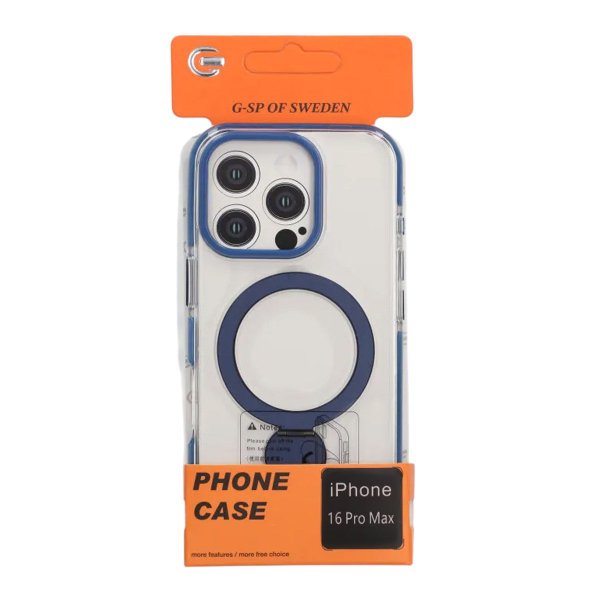 iPhone 16 Pro Max Skal Ringstativ MagSafe Blå