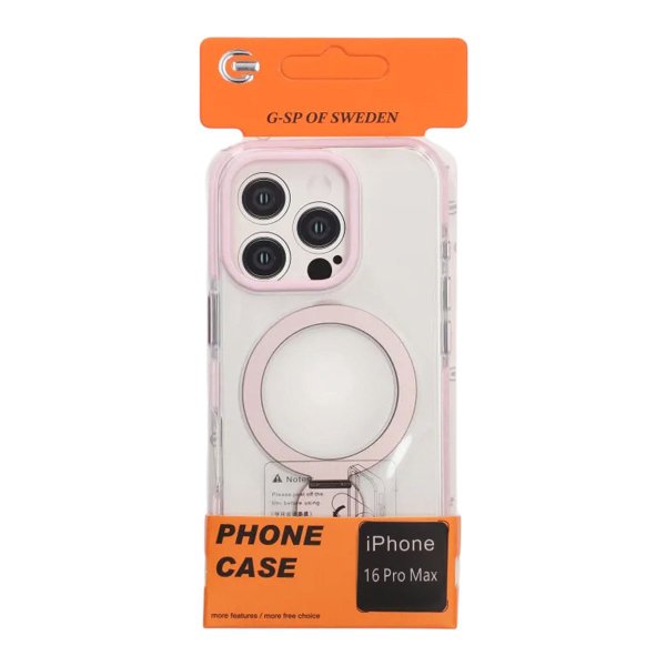 iPhone 16 Pro Max Skal Ringstativ MagSafe Rosa