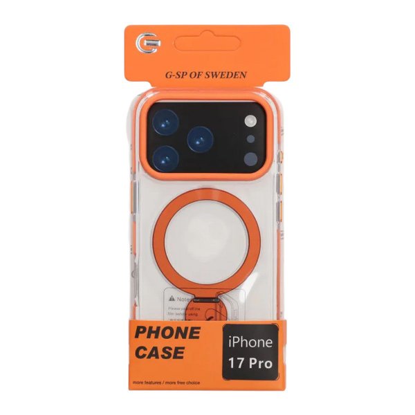 iPhone 17 Pro Skal Ringstativ MagSafe Orange