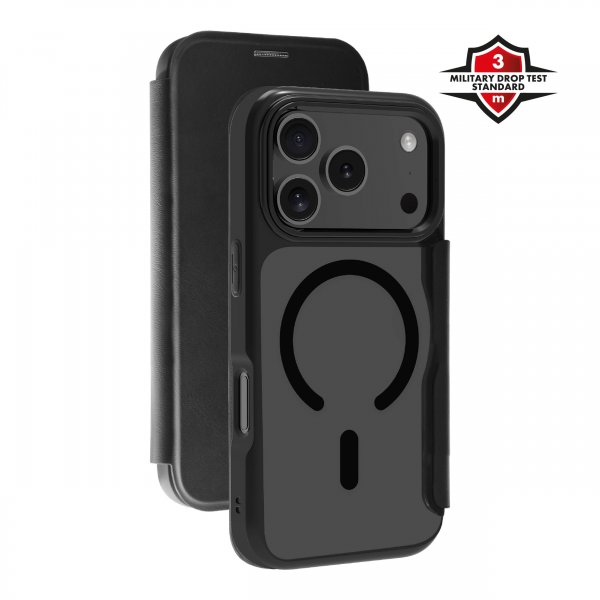 iPhone 17 Pro Max Fodral Mag Wallet Svart