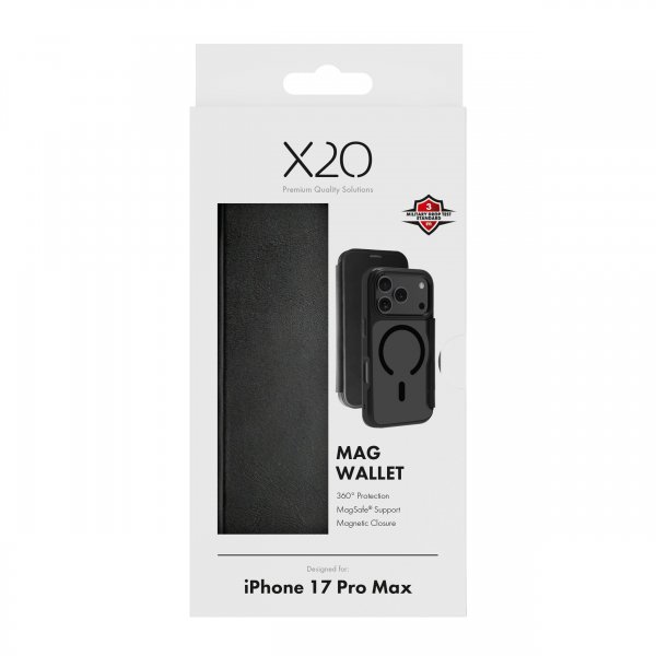 iPhone 17 Pro Max Fodral Mag Wallet Svart