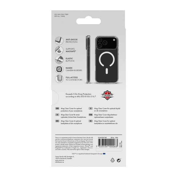 iPhone 17 Pro Max Skal Mag Clear Transparent