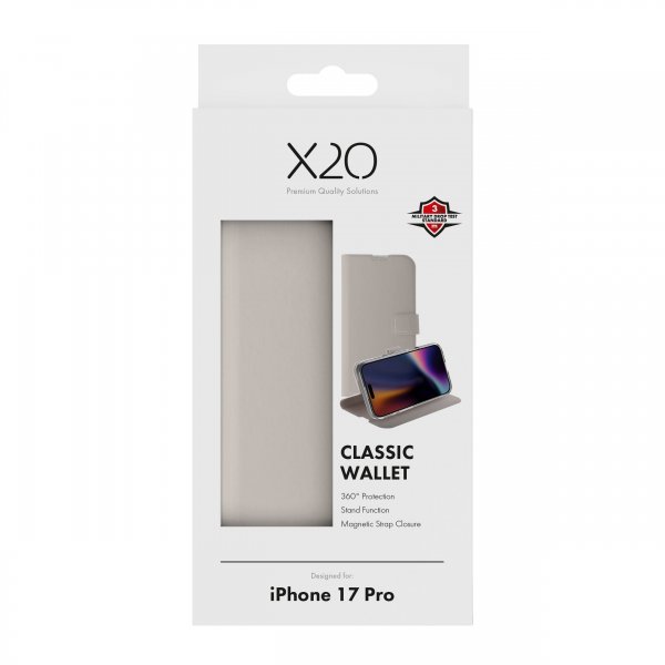 iPhone 17 Pro Fodral Classic Wallet Greige