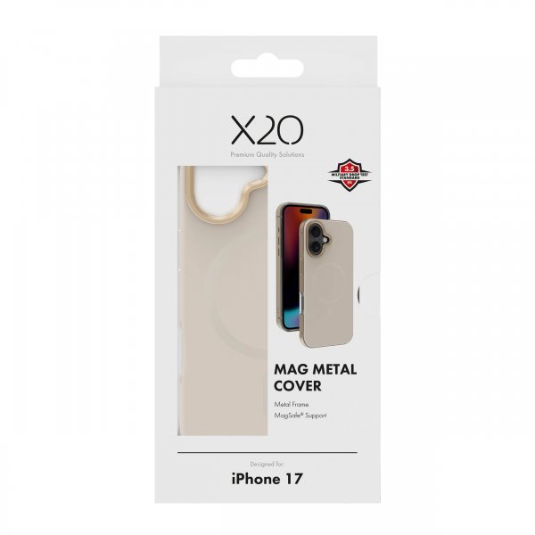 iPhone 17 Skal Mag Metal Guld