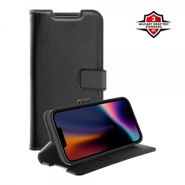 iPhone 16e/17e Fodral Classic Wallet Svart