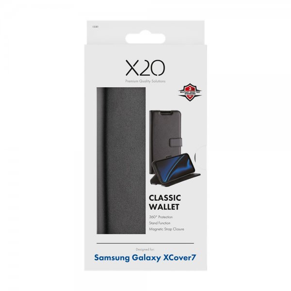 Samsung Galaxy XCover 7 Fodral Classic Wallet Svart