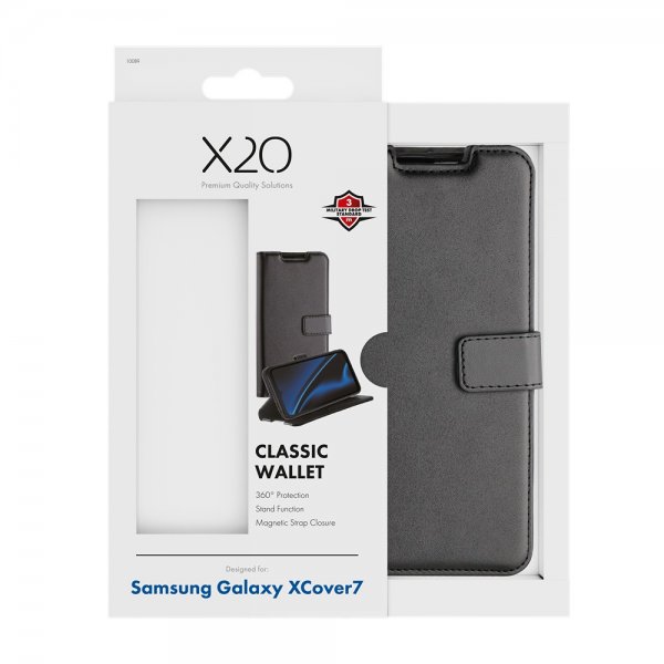 Samsung Galaxy XCover 7 Fodral Classic Wallet Svart