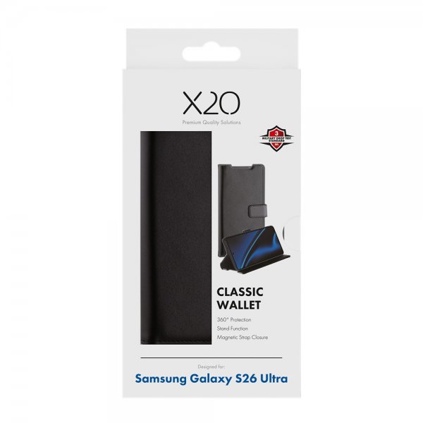 Samsung Galaxy S26 Ultra Fodral Classic Wallet Svart