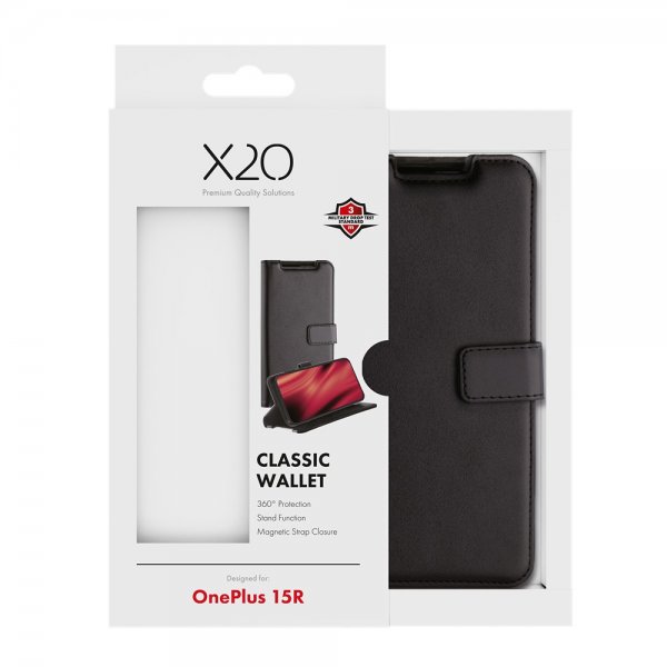 OnePlus 15R Fodral Classic Wallet Svart