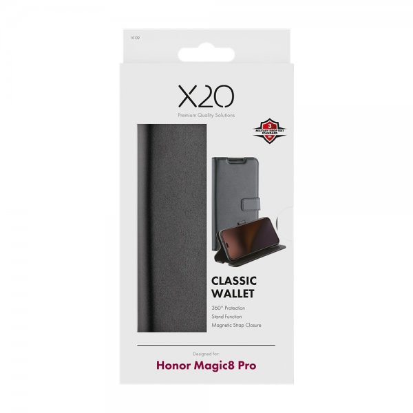 Honor Magic 8 Pro Fodral Classic Wallet Svart
