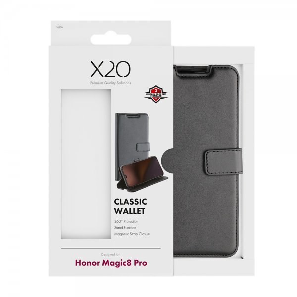 Honor Magic 8 Pro Fodral Classic Wallet Svart