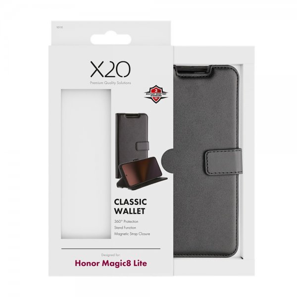 Honor Magic 8 Lite Fodral Classic Wallet Svart