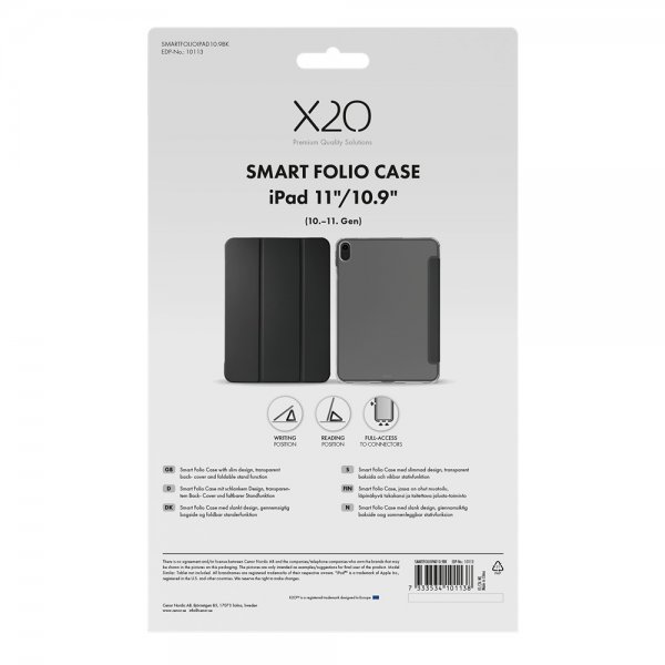 iPad 10.9 (gen 10)/iPad 11 (A16) Fodral Smart Folio Svart