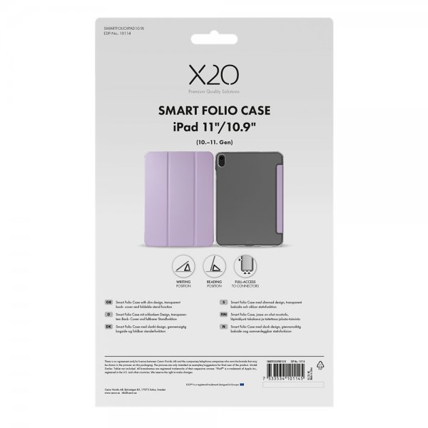 iPad 10.9 (gen 10)/iPad 11 (A16) Fodral Smart Folio Lila