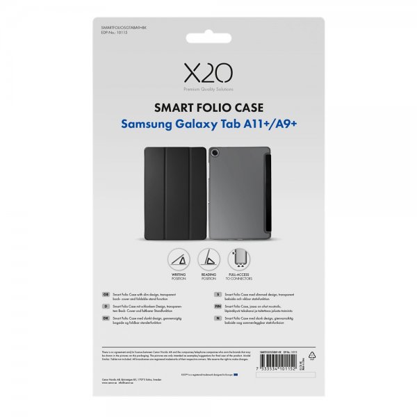 Samsung Galaxy Tab A9 Plus/A11 Plus Fodral Smart Folio Svart