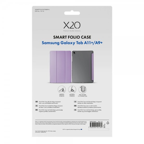 Samsung Galaxy Tab A9 Plus/A11 Plus Fodral Smart Folio Lila