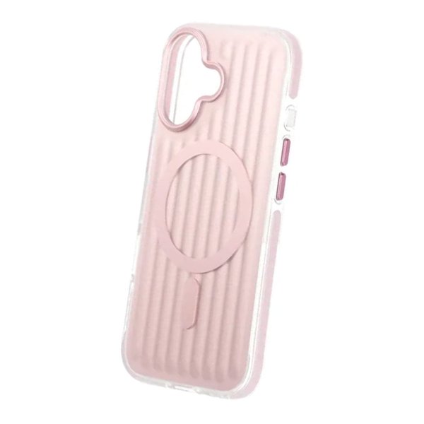 iPhone 17 Skal Korrugerad MagSafe Rosa