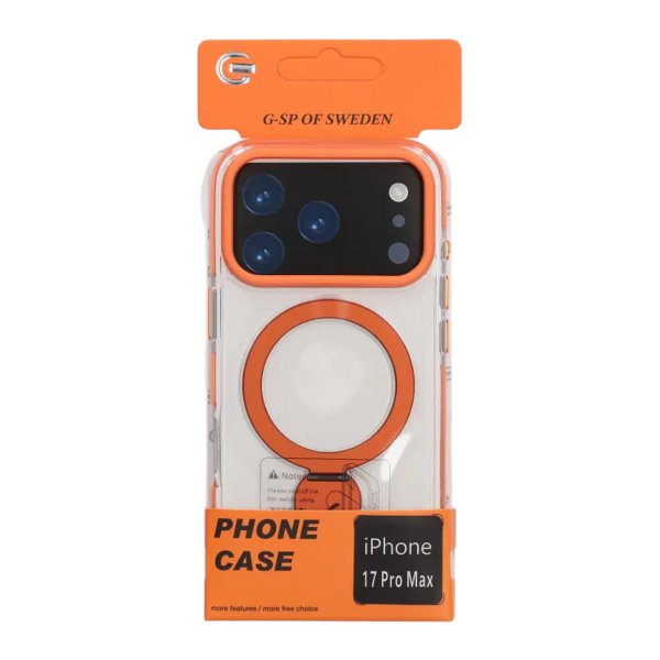 iPhone 17 Pro Max Skal Ringstativ MagSafe Orange