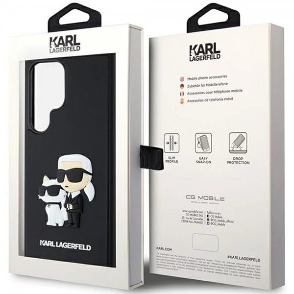 Samsung Galaxy S24 Ultra Skal 3D Rubber Karl & Choupette Svart