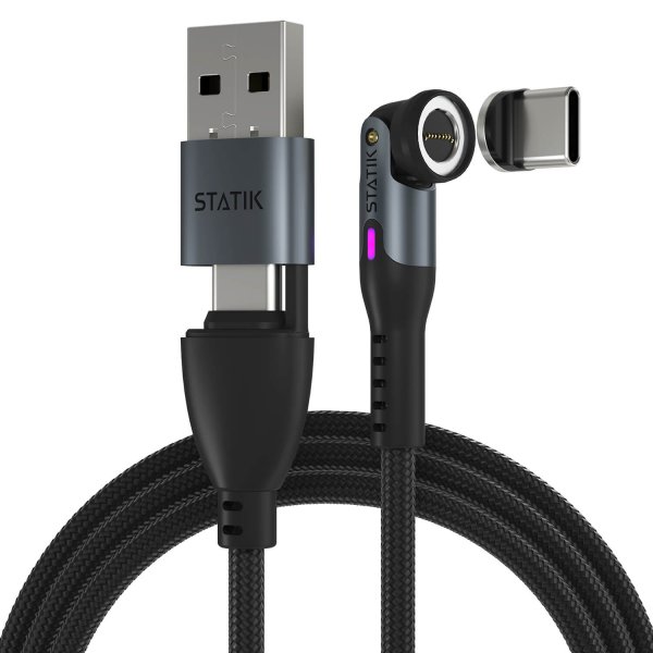 Kabel 360 Pro USB-C/LIghtning/Micro-USB 1m Svart