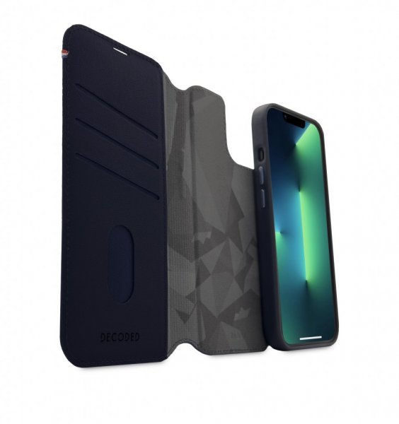 iPhone 14 Plus Fodral Leather Detachable Wallet Navy