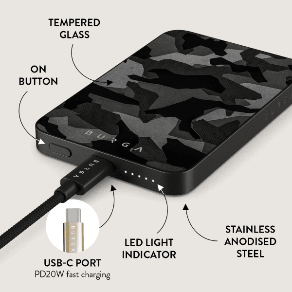 Powerbank MagSafe 5000 mAh Night Black Camouflage