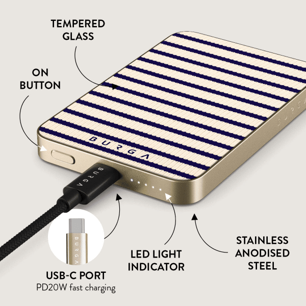 Powerbank MagSafe 5000 mAh Old Money Guld